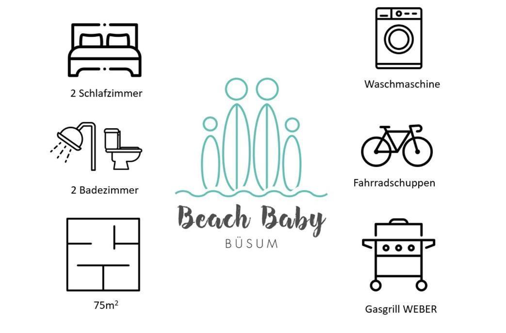 Ferienwohnung Beach Baby 2 부숨 외부 사진
